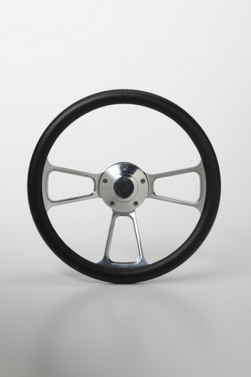14" Muscle Chrome Steering Wheel with Textured Wrap (SWF1198N-B31)