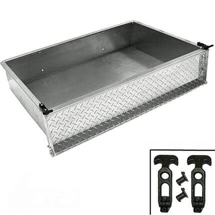 Rhox Heavy Duty, Diamond Plate, Aluminum Cargo Box. Includes model specific mounting brackets  (1442-B29)