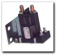 14-volt, 4 terminal, #120 series solenoid with silver contacts. For E-Z-GO gas (4 cycle) 1994-up TXT and some RXV's.  (1137-B11)