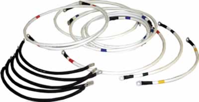 Complete Battery Cable Set, Heavy Duty, 4 gauge - Club Car DS 48-Volt PowerDrive 1995-up