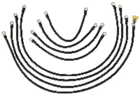 Complete Battery Cable Set - Heavy Duty - 4 gauge - Club Car Precedent with 12-Volt Batteries  (BCC4CP12-B31)