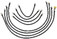Complete Battery Cable Set - Heavy Duty - 4 gauge - Club Car Precedent with 12-Volt Batteries  (BCC4CP12-B31)