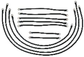 Battery Cable Set 4 gauge, 600 amp weld Cable Yamaha Electric G16-G22 (1262-B29)