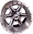 Tremor - 12" Aluminum Machined with Black Rim (40834-B21)