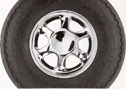 8" 6 Spoke Chrome Wheel Cover (9066-B22)