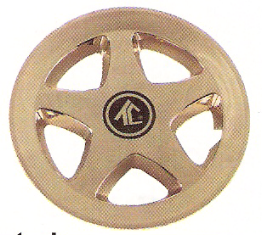 8" Imatation Gold Plated Hub Cap (4697-B22)