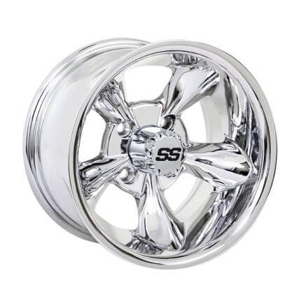 10x7 Godfather Chrome Wheel with SS Center Cap