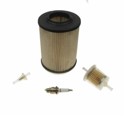 Tune-Up Kit. Fits E-Z-Go Marathon 1976-1994 2 cycle engine. Includes air filter, spark plug, 2 fuel filters
