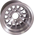 Medusa-10" Aluminum Machine rim with Silver back (19-155-B21)