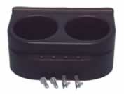 Dual cup holder with hardware. For Club Car G&E 1993-up. (4908-B25)