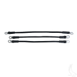 6 Guage Battery Cable Set, Includes one 14" and two 12"  6 Gauge Black Cables For Yamaha Electric G29 (BAT-1020-B25)