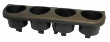 4 Cup Black Plastic Cup Holder (BP-0071-B61)