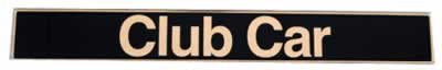"Club Car" -  Name Plate in Black & Gold for 1982-up Club Car DS (6323-B29)