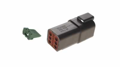 6-Pin Receptacle and Wedge Lock (6768-B25)