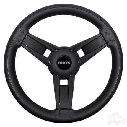 Giazza Steering Wheel in Black Fits Club Car DS Hub 84+