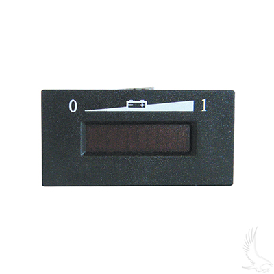 36 or 48 Volt Horizontal Charge Meter.(Bar graph). Fits Club Car, E-Z-GO & Yamaha