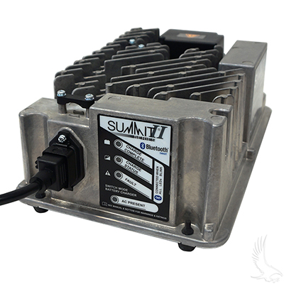 36 & 48 Volt Highest Quality "Lester Summit Series ll" Fits Club Car, E-Z-GO & Yamaha Golf Cart Battery Charger. Auto Ranging 13-27amps.