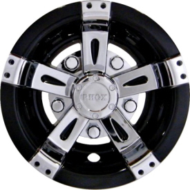 8" Vegas Chrome/Black Wheel Cover (cap-0048-B61)
