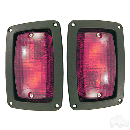 Club Car & Yamaha Tail Lights Only-LED Fits all Club Car DS & Yamaha G14-G22 Carts (LGT-335-B61)