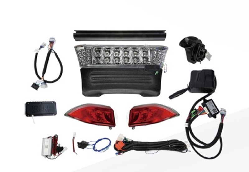 Club Car Precedent LED Hi-Low Beam Headlight Kit & bumper comes with Turn Signals, Horn & Brake Lights
