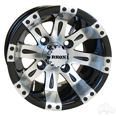 RHOX Vegas, Machined w/Black w/ Center Cap, 10x7 ET-25