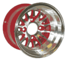 Medusa - 10" Aluminum Machine with Red Finish Rim (40475-B21)